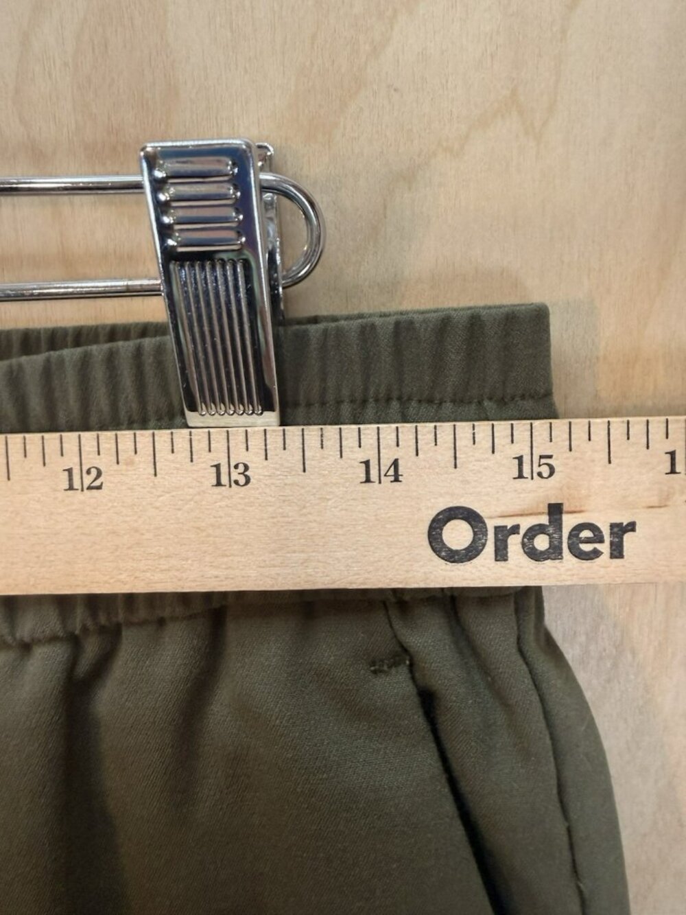 BAUBAX Womens M Water Stain Resistant Travel Twill Jogger Pants Olive Wool Blend - Picture 6 of 13
